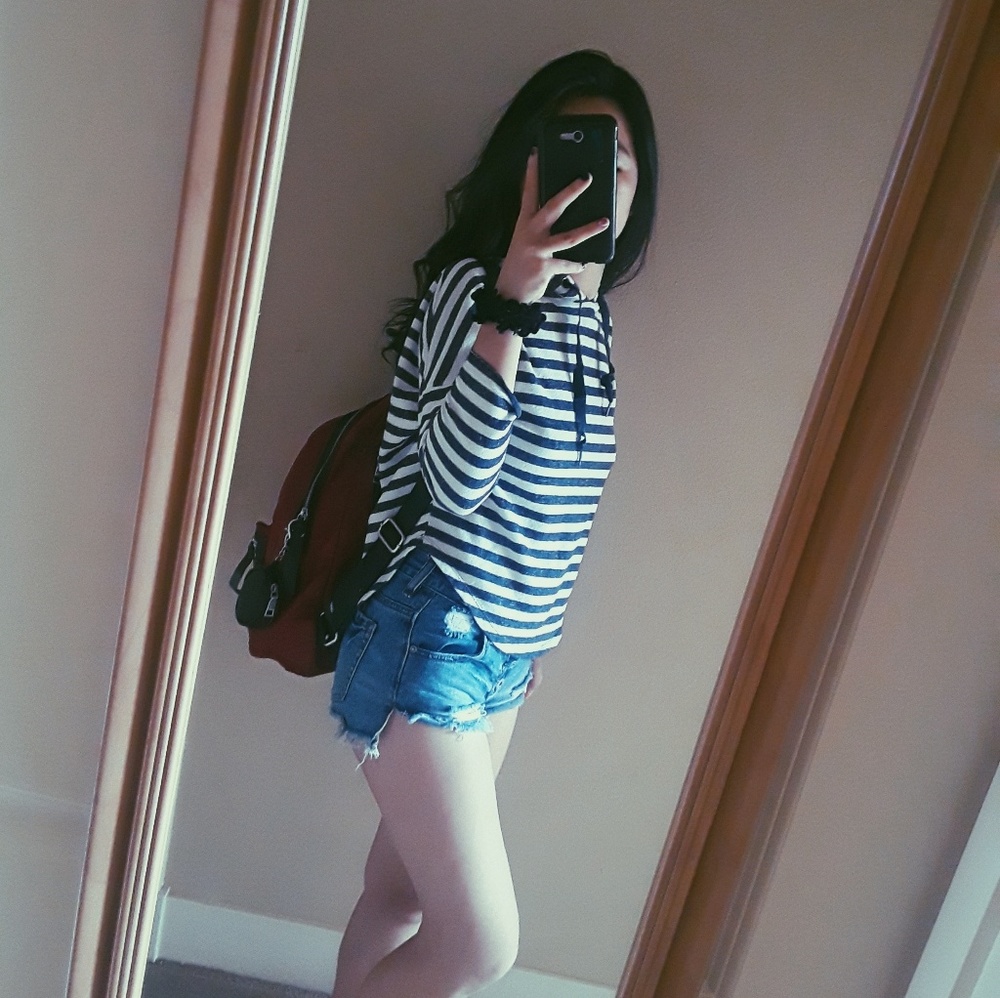 Hooded Stripped Top